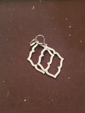 Touchstone Crystal Silver Pavé Openwork Drop  REASONABLE OFFER ACCEPTED